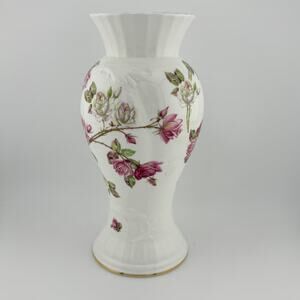 Vintage Aynsley Elizabeth Rose Vase Bone China Made in England